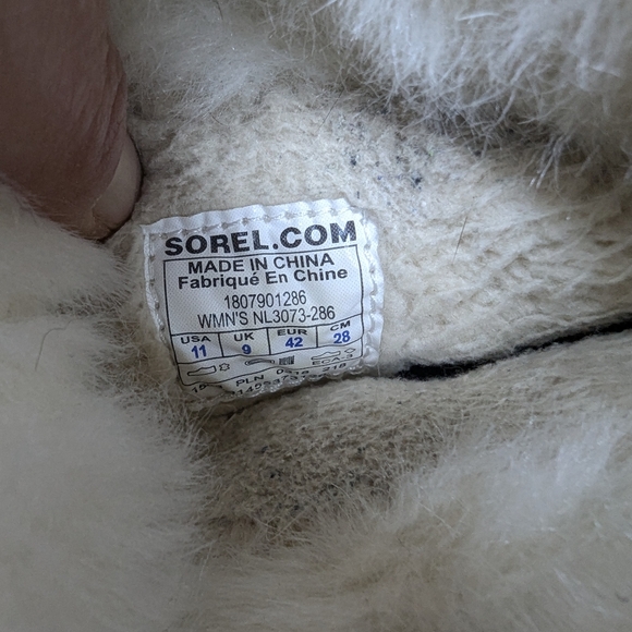 Sorel Women's Out N' About Brown Suede Leather Winter Boots White Fur Trim Sz 11 - Picture 5 of 7